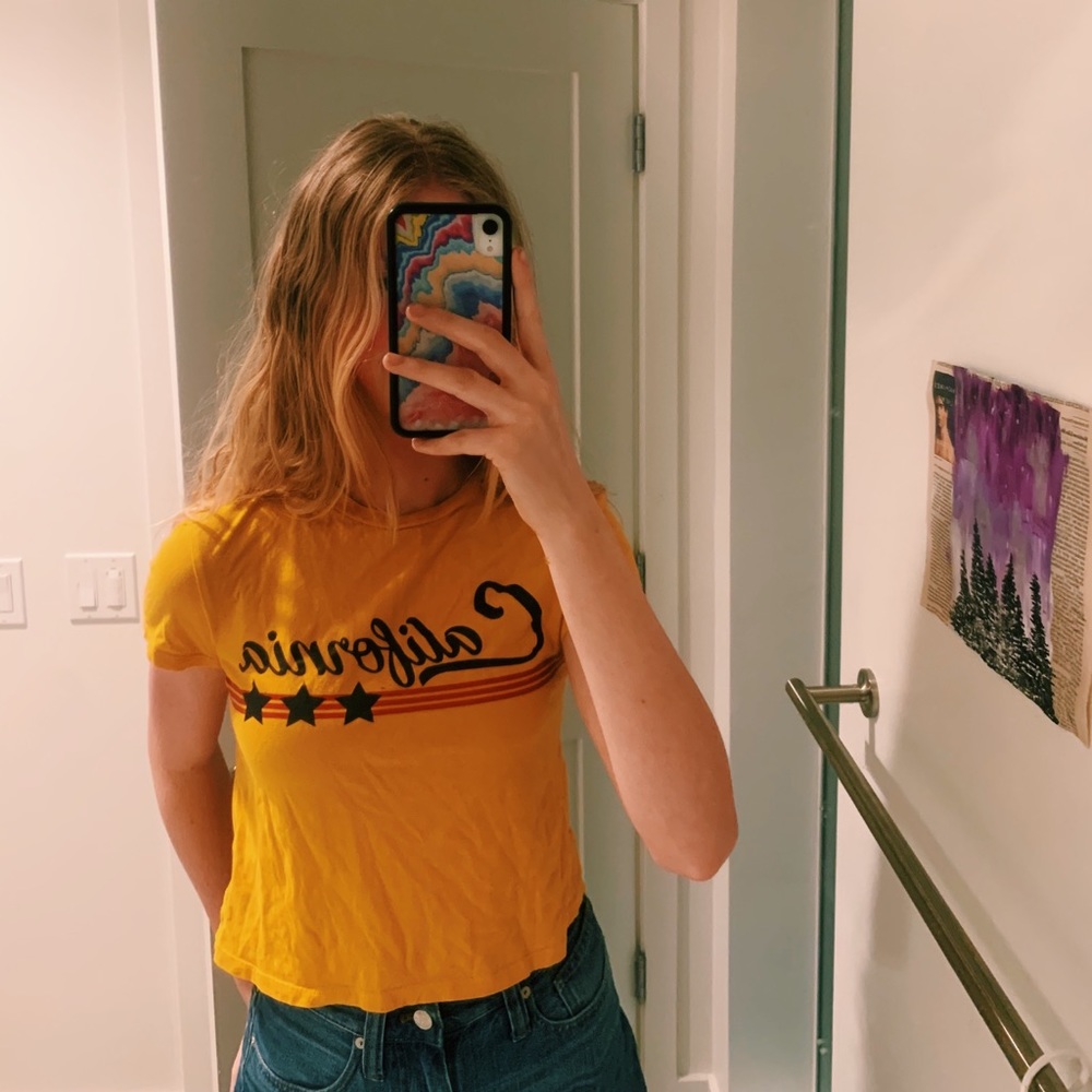 ~mustard yellow california shirt